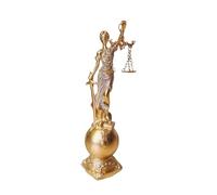Elegante statua in resina Lady Justices con gli occhi bendati con la legge Lady scultura con scala equità statuetta per mensola domestica Decors Simbolo di equità Figurine