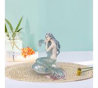 Elegante statuetta a forma di sirena, statua da fanciulla, ornamento, scultura,
