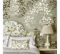 Elegante stencil floreale classico silhouette di fiori e viti 50 cm x 106 cm grande modello riutilizzabile per dipingere su pareti e mobili botanico parete camera da letto decorazione artistica