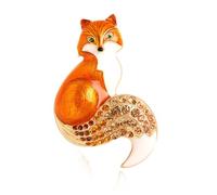 Elegante Strass Volpi Spilla Per Banchetti E Matrimonio, Taglia unica, come descritto