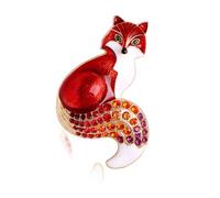 Elegante Strass Volpi Spilla Per Banchetti E Matrimonio, Taglia unica, come descritto