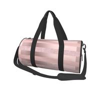 Elegante striscia rosa cipria glitter oro rosa, Borsone da viaggio di grande capacità Borsa rotonda Borsa da viaggio sportiva Borsa da viaggio Borsa da fitness