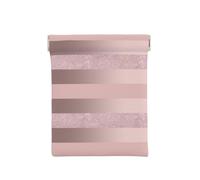 Elegante striscia rosa cipria glitter oro rosa, Spremere il portafoglio superiore da donna Borsa portaoggetti Piccola portamonete Portamonete