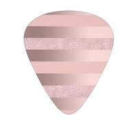 Elegante striscia rosa cipria glitterata oro rosa,12 pezzi di plettri per chitarra, 3 plettri di diverso spessore per chitarra acustica, basso, ukulele