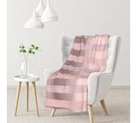 Elegante striscia rosa cipria glitterata oro rosa,Coperta morbida, calda, anti-pilling, in flanella, peluche, 76 x 102 cm