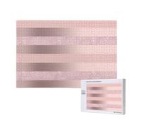 Elegante striscia rosa cipria glitterata oro rosa,Puzzle in legno da 1000 pezzi per famiglie, puzzle per adulti e adolescenti