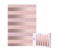 Elegante striscia rosa cipria glitterata oro rosa,Puzzle in legno da 300 pezzi per adulti e adolescenti