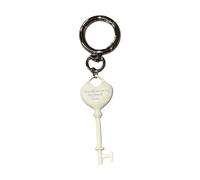 Elegante supporto a forma di cuore per chiavi della borsa, accessorio in lega leggera, ciondolo unico per lei e per lui, portachiavi alla moda per tutti i giorni, bianco, Taglia unica