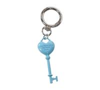 Elegante supporto a forma di cuore per chiavi della borsa, accessorio in lega leggera, ciondolo unico per lei e per lui, portachiavi alla moda per tutti i giorni, Blu, Taglia unica