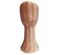 Elegante supporto per cappelli e parrucche, realizzato in rattan, per gli appassionati di moda