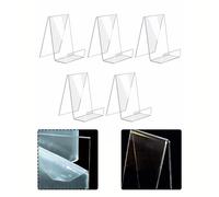 Elegante supporto per libri trasparente ideale per biblioteche e negozi di fumet