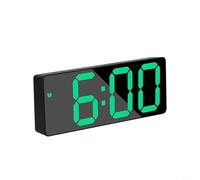 Elegante sveglia digitale compatta con funzioni avanzate come il controllo automatico della luminosità e opzioni di impostazione facili per tutte le età (verde)
