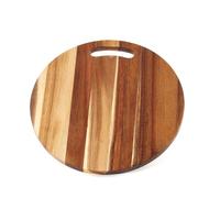 Elegante Tagliere da Cucina Rotondo in Legno di Bambù o Acacia, Asse per Pizza Pane Affettati Aperitivo Altro, Tagliere da Portata (Hakone 30 cm in Legno di Acacia)