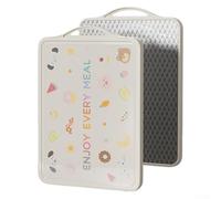 Elegante tagliere in acciaio inox con funzionalità a doppio lato, uno strumento indispensabile per la cucina di ogni chef di casa (A)