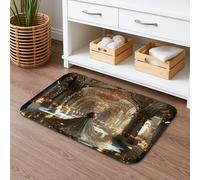Elegante tappetino da bagno con lampadario dorato, design Opulento Palazzo Reale, tappetino da doccia antiscivolo, lussuoso tappetino da bagno in memory foam, lavabile, per bagno, WC, decorativo, 50 x