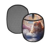 Elegante tappetino da forno multifunzione in silicone stampato con gatto per animali domestici (confezione da 1/2), adatto per donne e uomini per barbecue