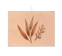 Elegante tappetino scolapiatti a forma di foglia, per bancone della cucina, colore: beige, caldo, assorbente, tappetino scolapiatti in microfibra, per bancone della cucina, 45,7 x 61 cm