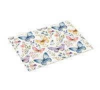 Elegante tappetino scolapiatti colorato con stampa a farfalla per bancone della cucina, 45,7 x 61 cm, in microfibra assorbente, tappetino antiscivolo per scolapiatti con anello per appendere