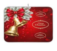 Elegante tappetino scolapiatti con stella di Natale, assorbente, reversibile, tappetino da cucina per piano di lavoro, 45,7 x 61 cm