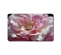 Elegante tappetino scolapiatti floreale per bancone della cucina, design rosa pesca arrossata, lavabile e assorbente, tappetino scolapiatti in gomma, decorazione per la casa primaverile, 30,5 x 50,8