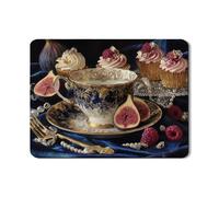 Elegante tappetino scolapiatti floreale per bancone della cucina, tappetino scolapiatti in gomma assorbente vintage blu oro tappetino scolapiatti ispirato all'autunno per bancone della cucina