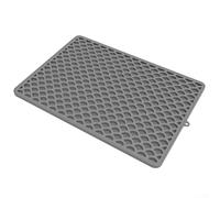 Elegante tappetino scolapiatti in silicone con tecnologia a doppio strato che assicura un rapido assorbimento dell'acqua sul piano di lavoro (grigio)