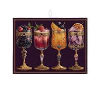 Elegante tappetino scolapiatti in vetro per bancone della cucina, tappetino assorbente in stile vintage, tappetino scolapiatti in microfibra medievale per proteggere bar, 45,7 x 61 cm