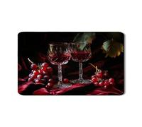 Elegante tappetino scolapiatti ispirato al vino rosso per bancone della cucina, lussuoso tappetino scolapiatti in gomma assorbente di ispirazione vintage, protezione per la tavola autunnale 30,5 x