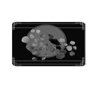 Elegante tappetino scolapiatti nero per bancone della cucina, tappetino scolapiatti in gomma assorbente arte vintage, tappetino scolapiatti autunnale in pelle PU per bar 30,5 x 50,8 cm