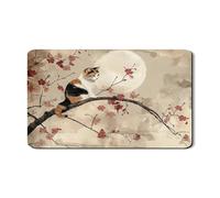 Elegante tappetino scolapiatti per bancone della cucina, tappetino scolapiatti in gomma assorbente in stile giapponese artistico a tema primaverile, protezione per cucina 30,5 x 50,8 cm