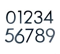 Elegante targa con numero civico moderno in lega di zinco galleggiante, per un facile uso esterno, resistente alle intemperie e pronta per l'installazione (nove)