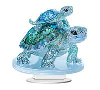 Elegante tartaruga e delfino, scultura in resina dell'amore e dell'armonia, perfetta decorazione per la festa della mamma, accessorio per la casa e la scrivania, regalo per mamma moglie e nonna