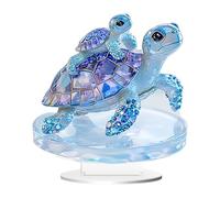 Elegante tartaruga e delfino, scultura in resina dell'amore e dell'armonia, perfetta decorazione per la festa della mamma, accessorio per la casa e la scrivania, regalo per mamma moglie e nonna