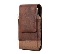 Elegante tasca patchwork in vita, impermeabile, verticale, in poliuretano, per il fissaggio della cintura, per l'uso quotidiano, resistente all'usura, da viaggio, Coffee color, 3xl