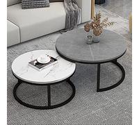 Elegante tavolino rotondo in marmo moderno con struttura in acciaio, ideale per piccoli spazi, perfetto per soggiorno, balcone, ufficio, decorazione per la casa