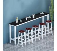 Elegante tavolo da bar nero per cucina e sala da pranzo, 140 x 30 x 100 cm, moderno tavolo alto per la colazione per casa o ristorante, tavolo radiatore da esterno, design elegante e funzionale