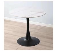 Elegante tavolo da pranzo rotondo in marmo da 70 cm, con base in metallo, per 4 persone, mobili da cucina e soggiorno, perfetto per sala da pranzo, caffetteria, elegante decorazione per la casa.