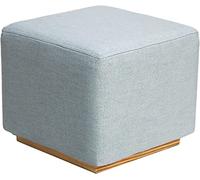 Elegante tavolo da toeletta quadrato imbottito con seduta in morbida schiuma e mini poggiapiedi, perfetto per camera da letto, spogliatoio e salone, elegante mobile di bellezza per la cura di sé e il