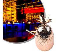 Elegante tazza stacca rimovibile in rame ananas sippy con paglia alla moda