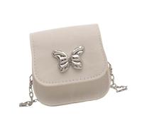 Elegante Teen Small Occiglia Small Occhy Metallic Butterfly Ornament Chain Cinghia Compact Purse In Pelle PU PURA CROVE PER DONNE FEMINITÀ MODERNA FATCHEL FEMMININE