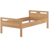 Elegante telaio letto 100x200 Faggio laccato SENZA doghe e materasso 60.74-10oR