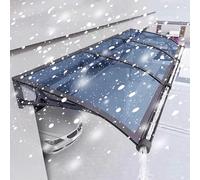 Elegante tenda da sole in alluminio con pannello in policarbonato, protezione UV e pioggia, resistente alle intemperie, per porta d'ingresso, durevole riparo esterno per tutte le stagioni