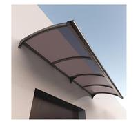 Elegante tenda da sole in policarbonato grande per la porta d'ingresso - Tettoia per veranda resistente alle intemperie (45 x 80 cm) - copertura antipioggia durevole, migliora il marciapiede e la