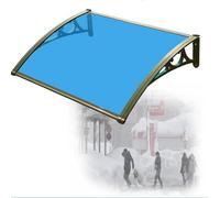 Elegante tenda da sole per esterni, protezione da raggi UV, acqua/neve, copertura per porte e finestre, include grondaia, 60 x 150 cm, colore: blu, soluzione perfetta per l'ombra del patio