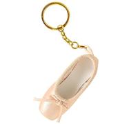 Elegante Tessuto Pointe Shoes Portachiavi Balletti Accessori Balletti Scarpe Portachiavi Tessuto Lega Texture Per Borsa O Fatti A Mano Ballet Shoe Portachiavi, Oro champagne, Taglia unica