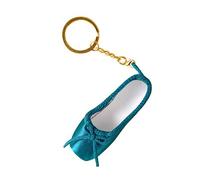 Elegante Tessuto Pointe Shoes Portachiavi Balletti Accessori Balletti Scarpe Portachiavi Tessuto Lega Texture Per Borsa O Fatti A Mano Ballet Shoe Portachiavi, Verde scuro, Taglia unica