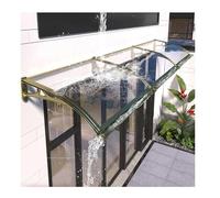 Elegante tettoia in policarbonato per porta, 120 x 300 cm, protezione UV e neve, resistente alle intemperie, tenda per ingresso, migliora il fascino del marciapiede, design moderno