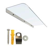 Elegante tettoia trasparente in policarbonato - Protezione UV e pioggia per ingresso porta d'ingresso e finestra, migliora il fascino del marquise con elegante design Marquise