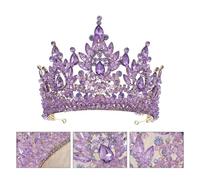 Elegante tiara da donna fatta a mano con perline di cristallo multicolore, un copricapo ispirato alle fate, per damigelle d'onore e a tema, Tiaras, Strass