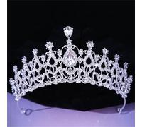 Elegante Tiara Di Cristalli Da Sposa Da Donna, Corona Di Strass Da Principessa, Gioielli Per Capelli Per Bambine